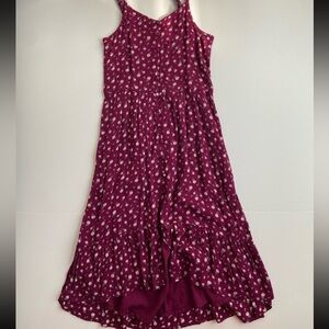 Abercrombie kids high low purple pink floral tank dress girls 10-11 NWT